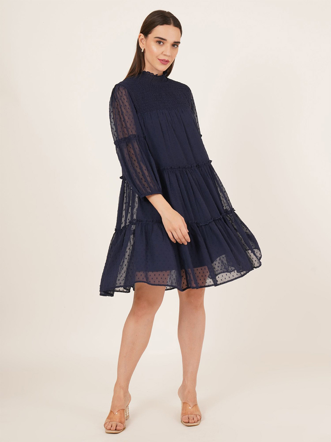 IX IMPRESSION Georgette A-Line Dress