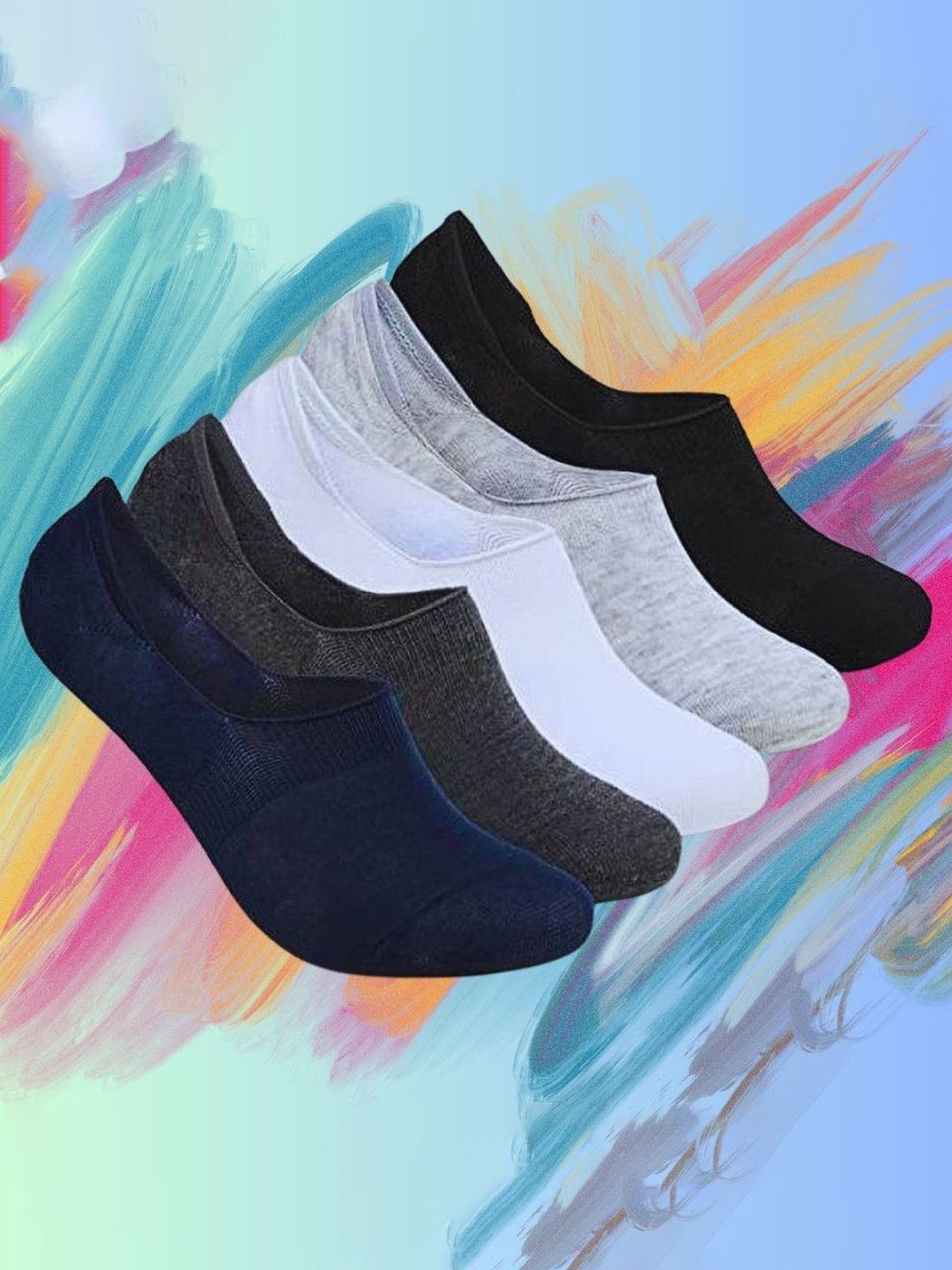 MJE Pack Of 5 Shoe Liners Socks