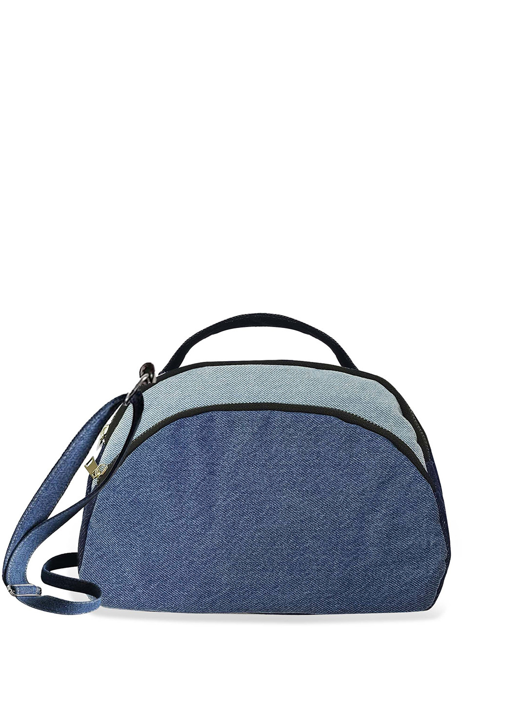 The Purani Jeans Geometric Textured Half Moon Sling Bag