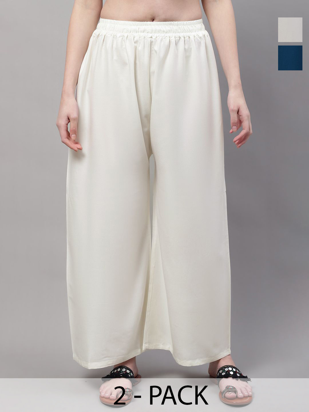 Valles365 by S.C. Women Pack Of 2 Flared Western Palazzos