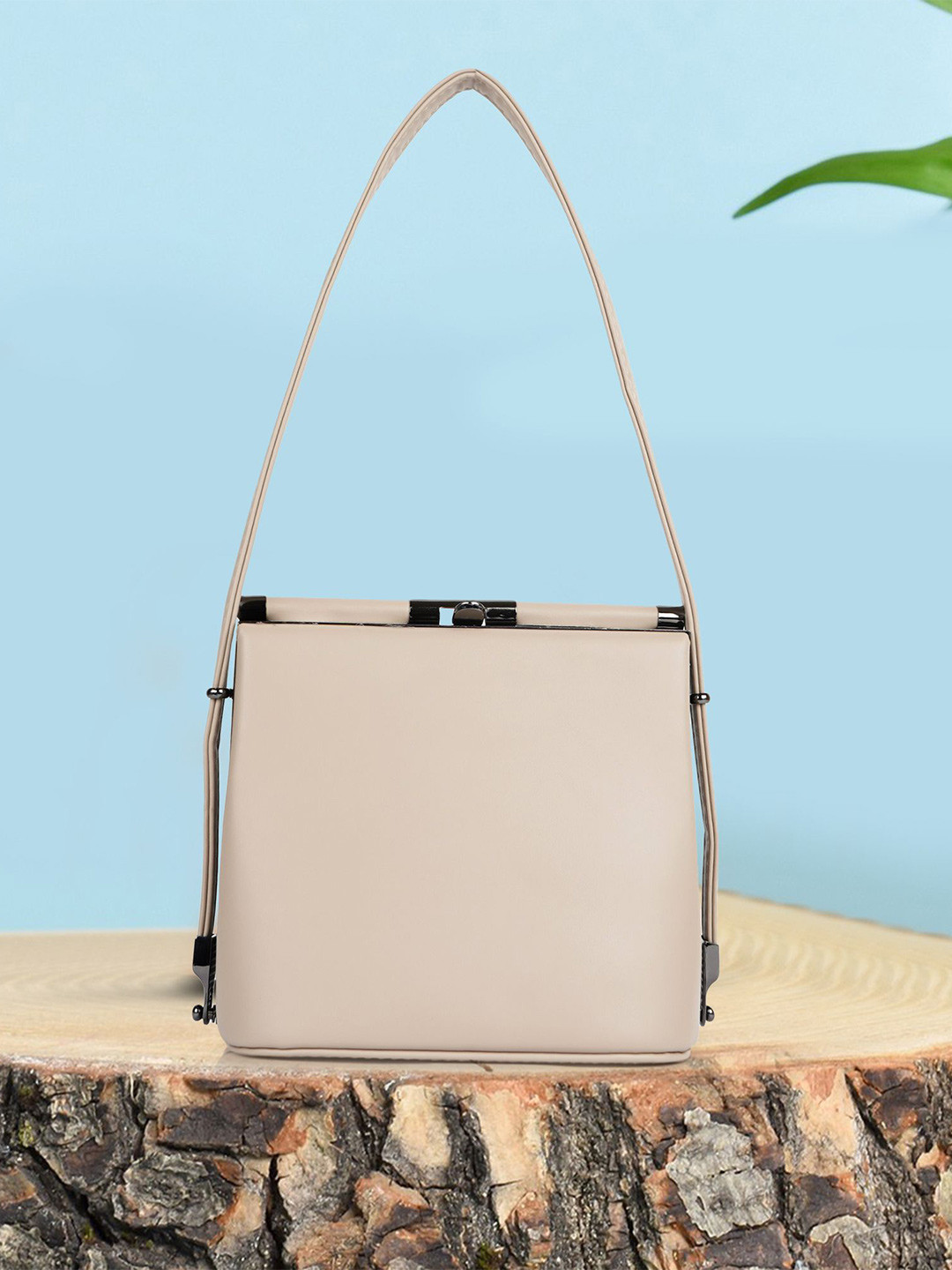 LADY QUINTON PU Structured Hobo Bag With Applique