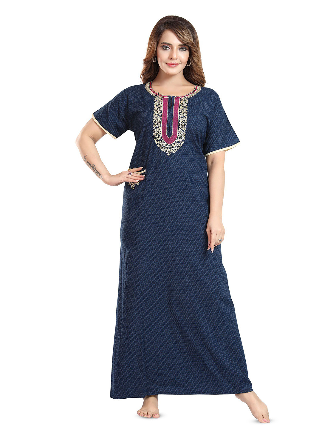 Lady Venom Printed Maxi Nightdress