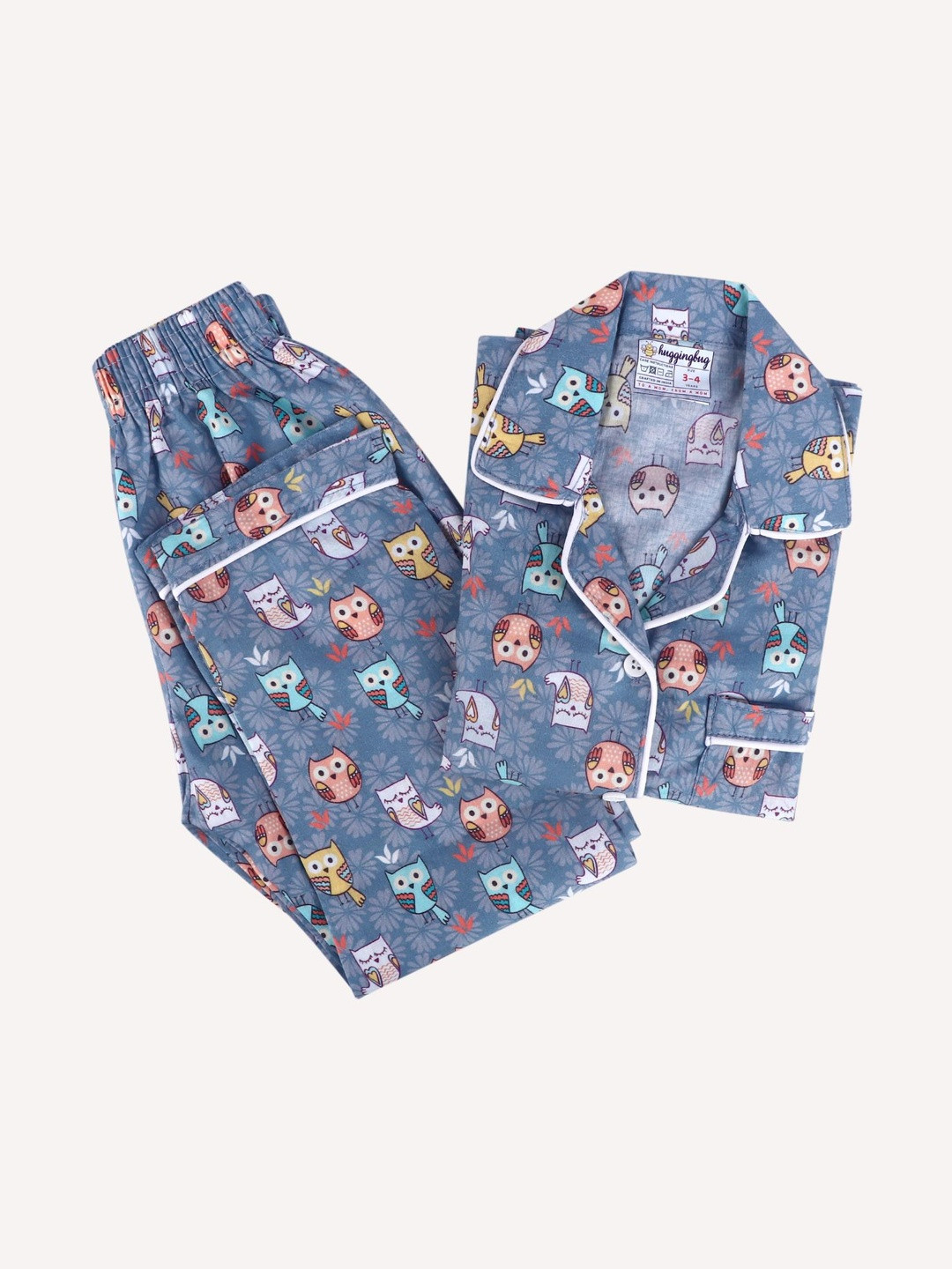 Huggingbug Unisex Kids Printed Night suit