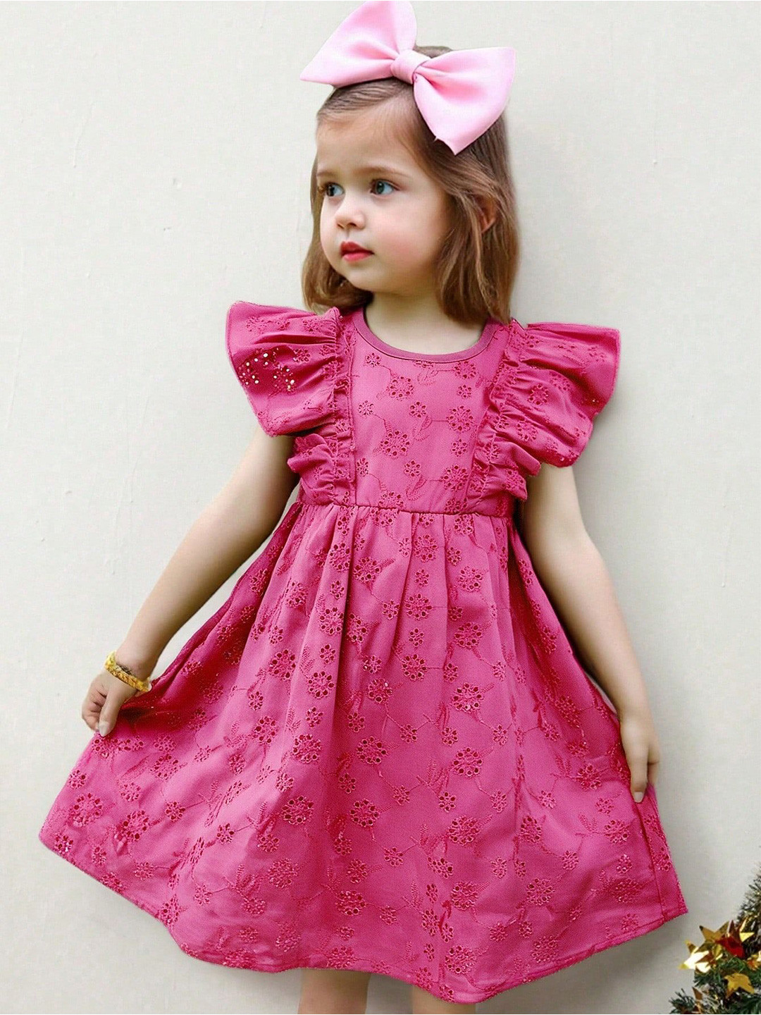 TIOR Embroidered Fit & Flare Dress