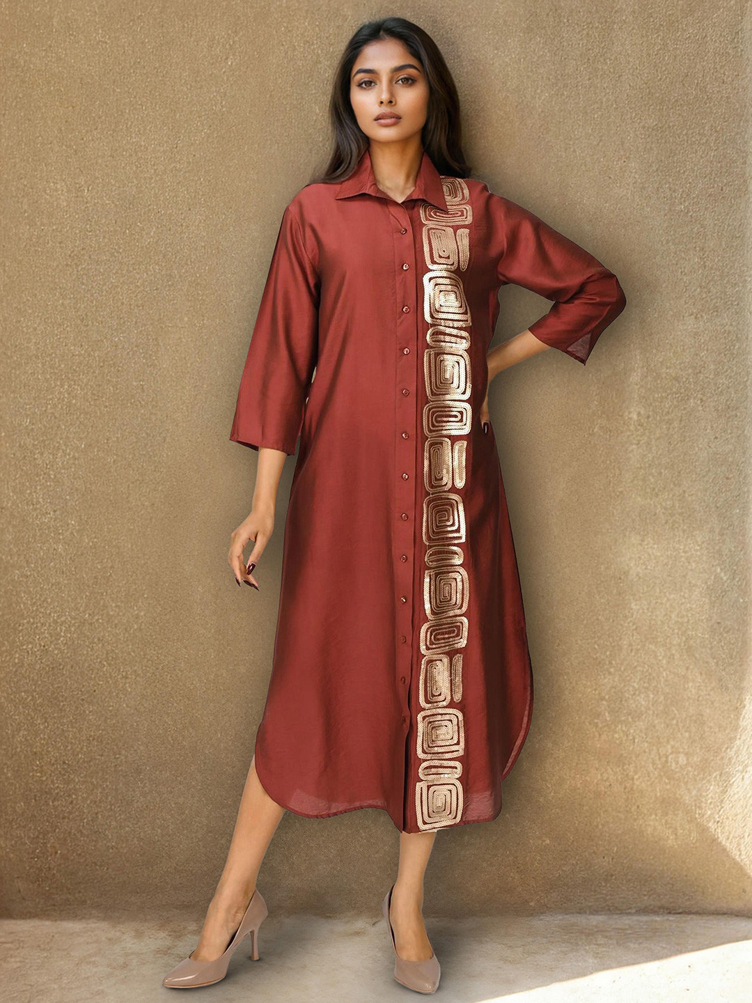 Dora Dori Shirt Midi Dress