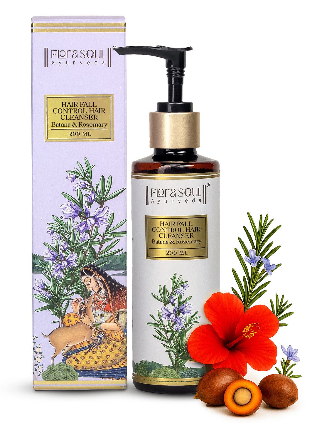 FloraSoul Ayurveda Hair Fall Control Hair Cleanser - 200 ml