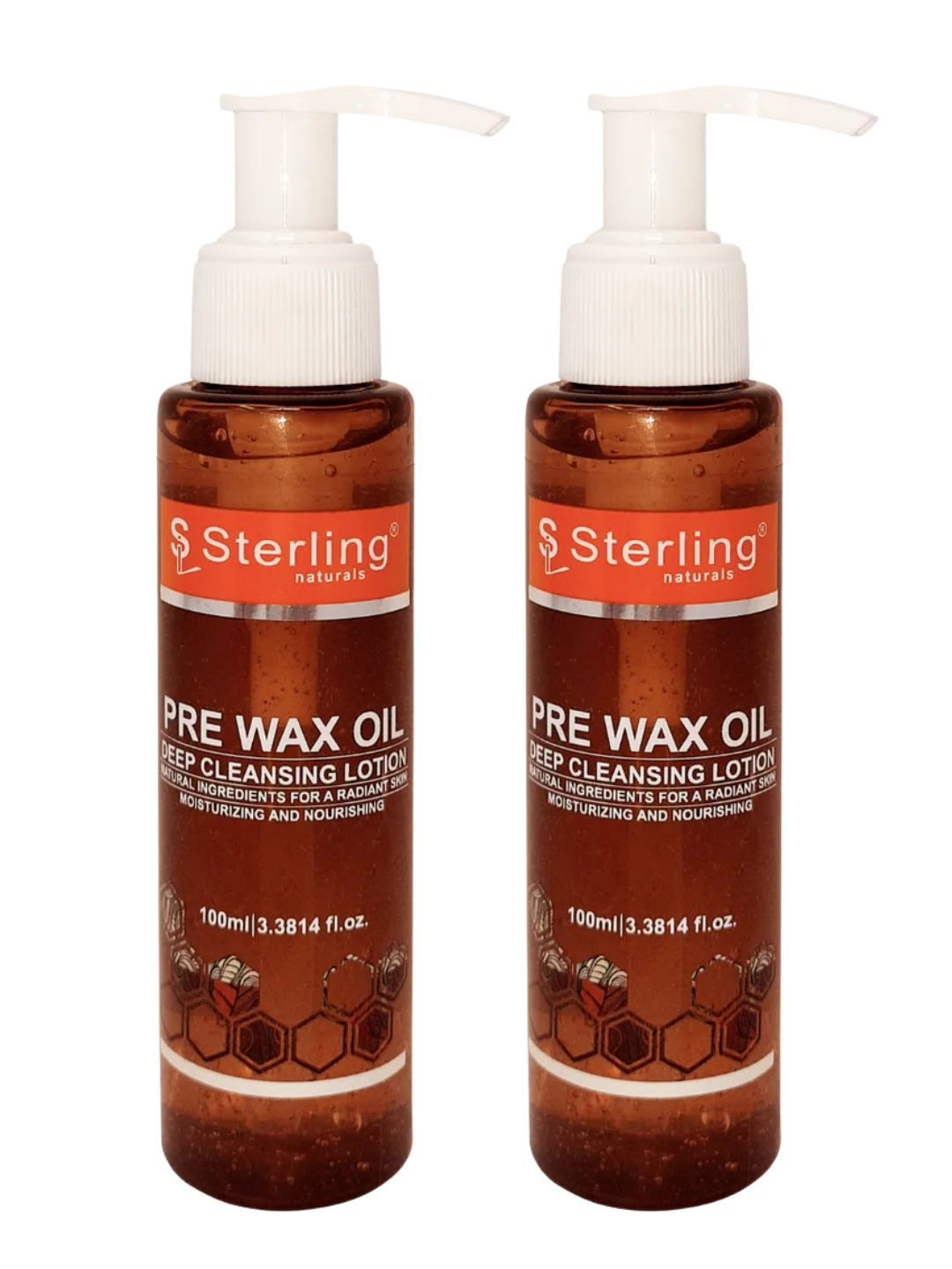 Sterling Naturals Set Of 2 Non-Greasy Formula Pre Wax Oil - 100 ml Each