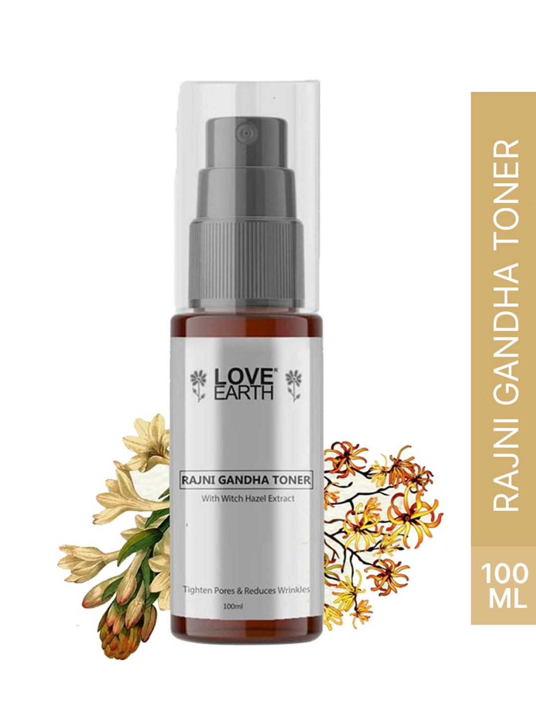 LOVE EARTH Rajni Gandha Toner Face Mist with Mulberry & Witch Hazel Extract 100 ml