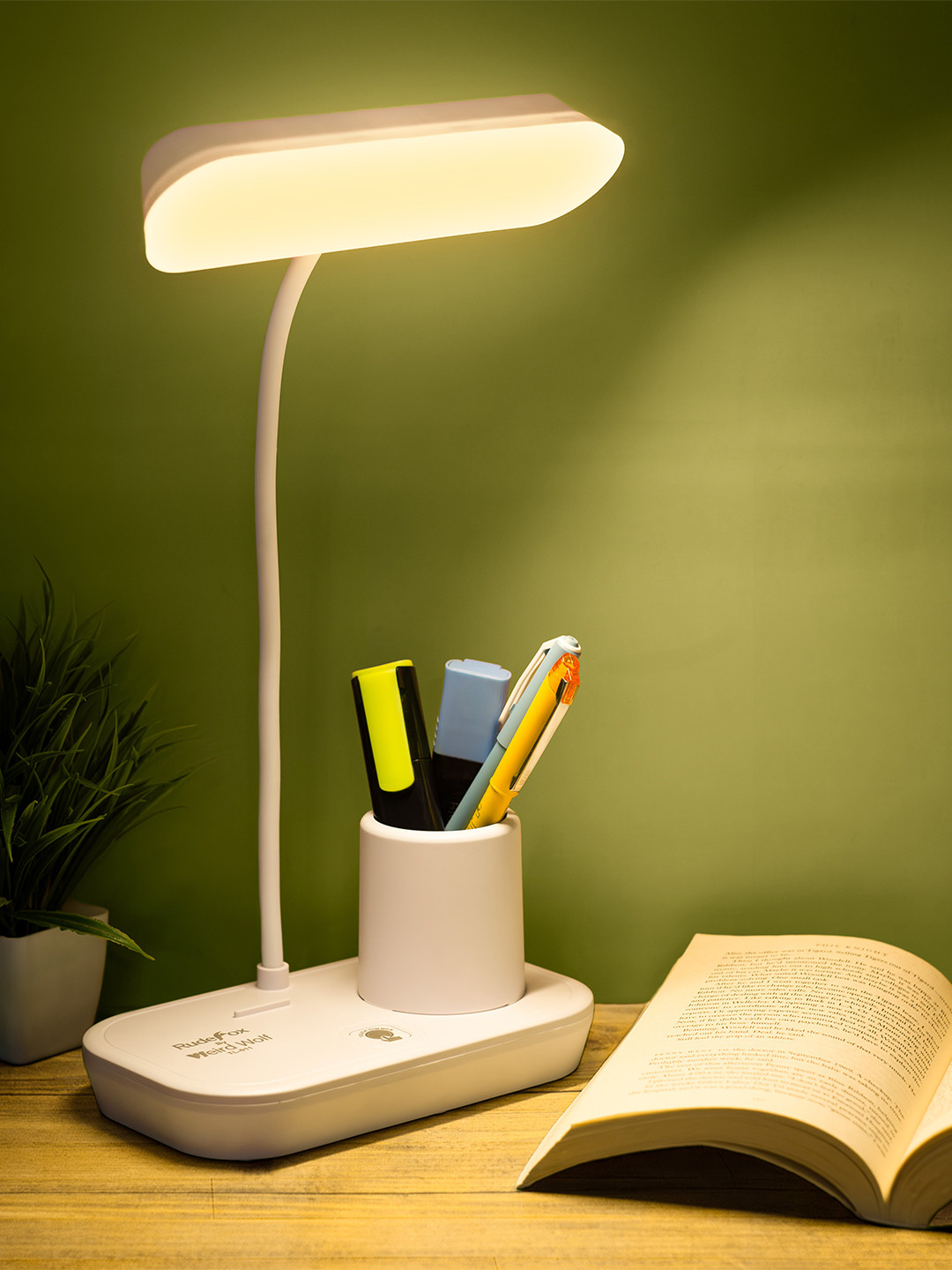 WEIRD WOLF White Acrylic Rectangle Shaped Table Lamp