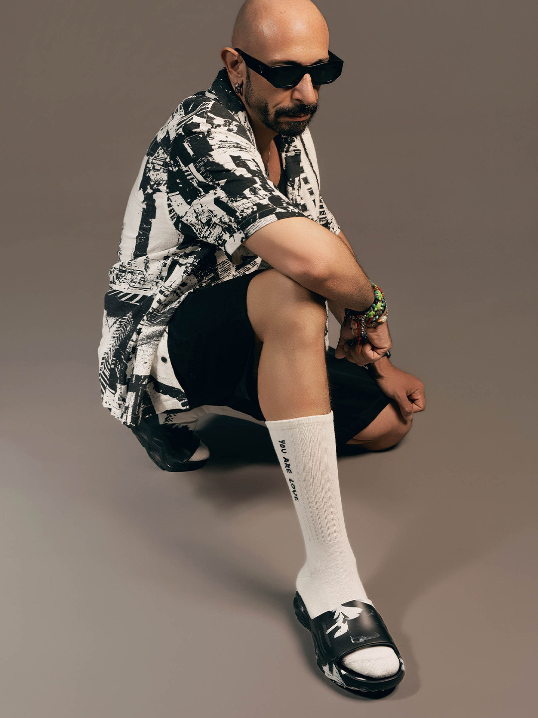 Doubleu W8 Men Printed EVA Comfortable Sliders Flip Flops