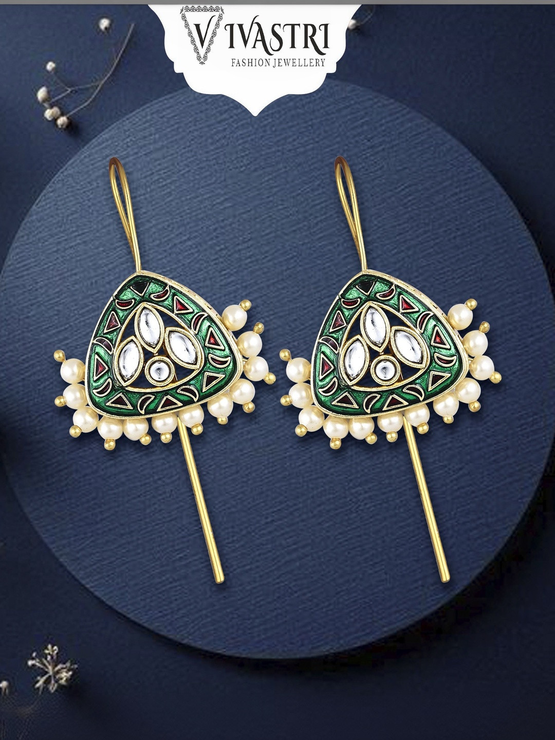 VIVASTRI Triangular Ear Cuff Earrings