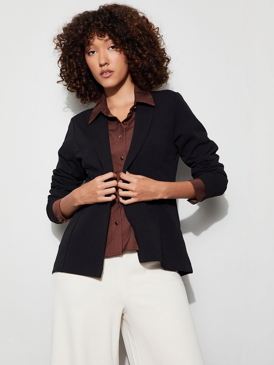 CODE by Lifestyle Notched Collar Single Breasted Blazer