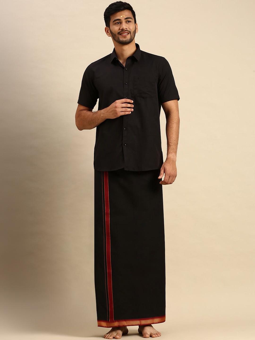 Ramraj Men Shirt with Dhoti Pants