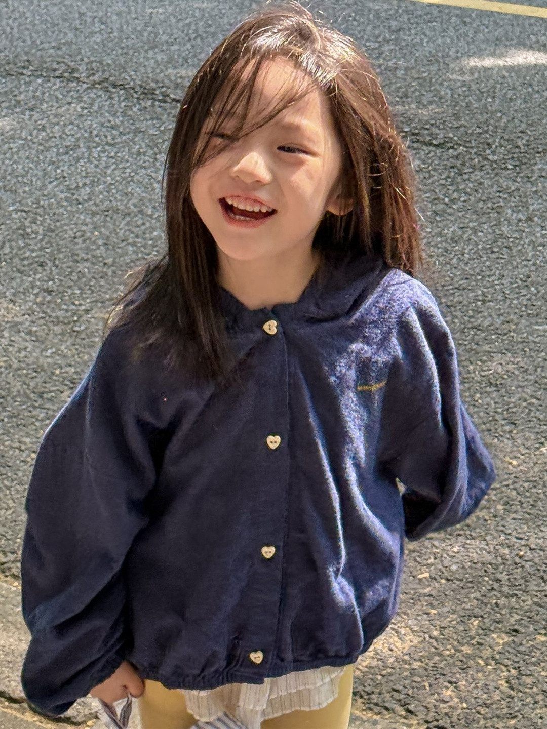 LULU & SKY Girls Brand Logo Lightweight Woven Jacket