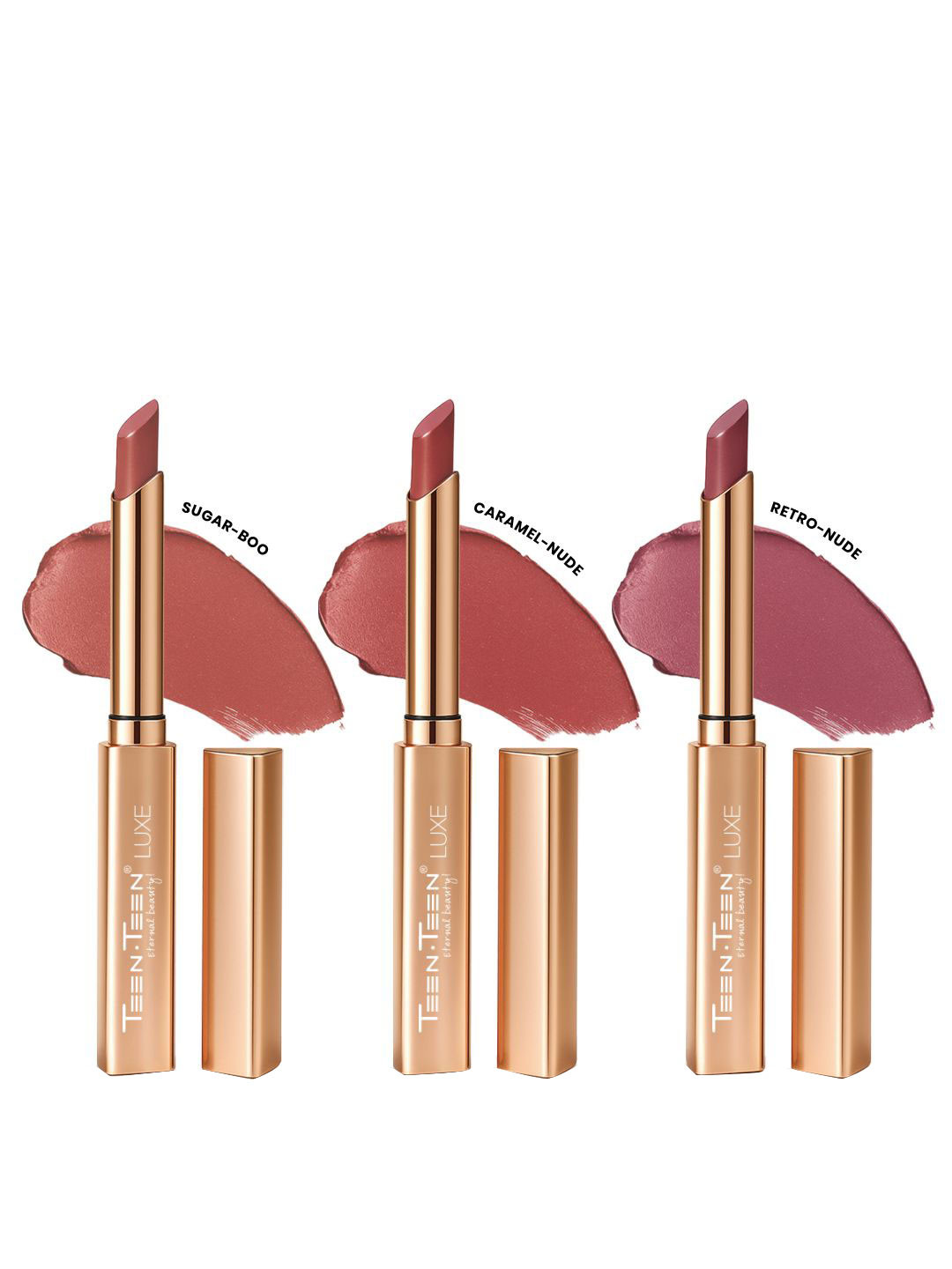 TEEN TEEN COSMETICS Set Of 3 Luxe Matte Lipstick - 1 g Each - Shade - 17- 2 -18