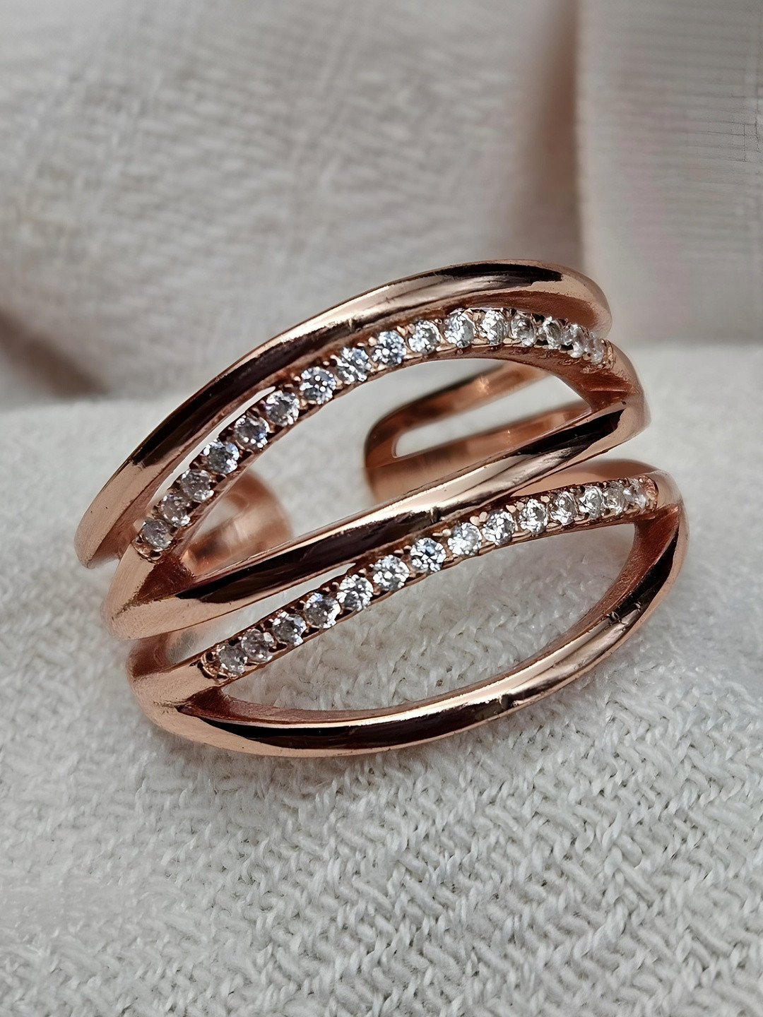 PARASMONI Rose Gold-Plated Finger Ring