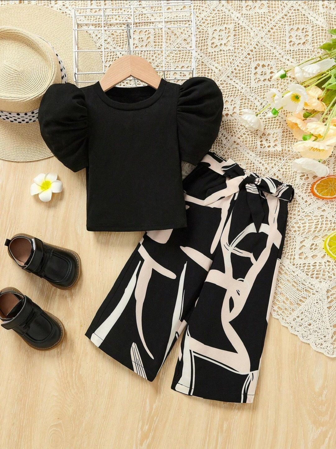 TIOR Girls Top with Palazzos