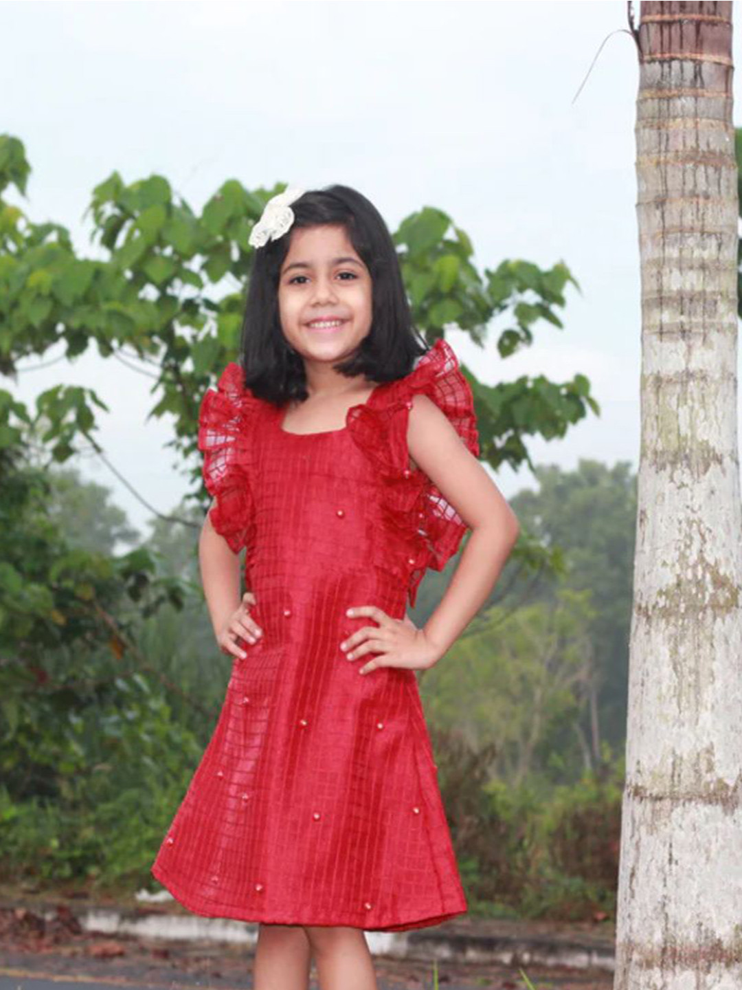 DISHA CREATIONZ Ruffled Maxi Dress
