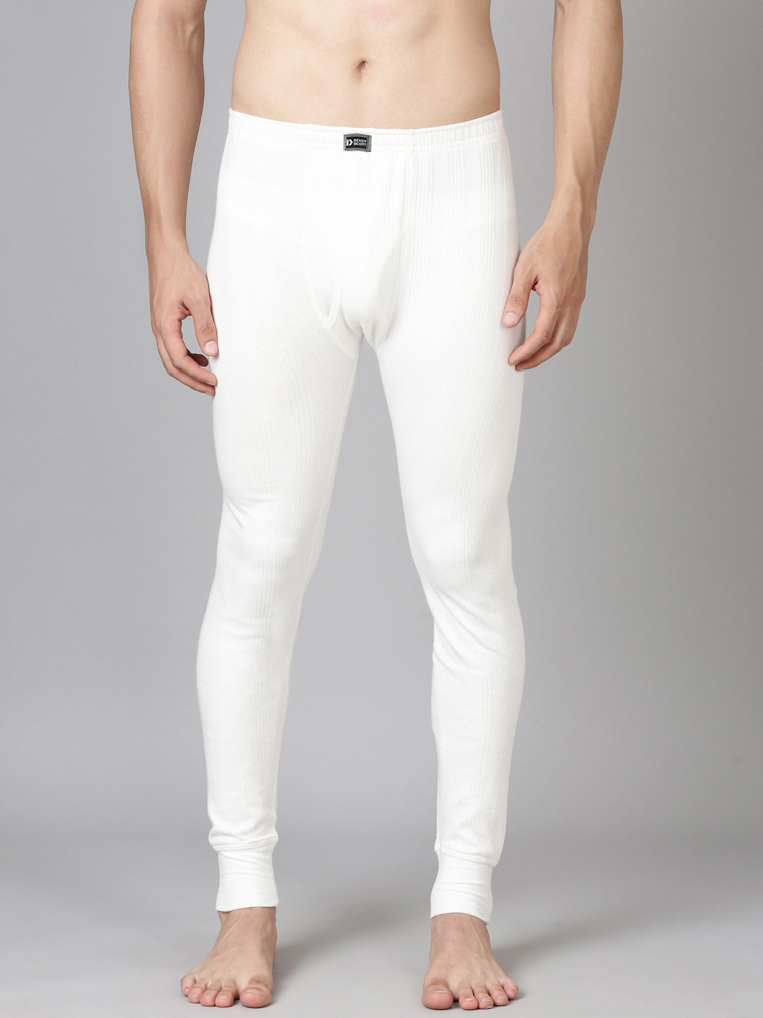 DIXCY SCOTT Men Off-White Solid Thermal Bottoms