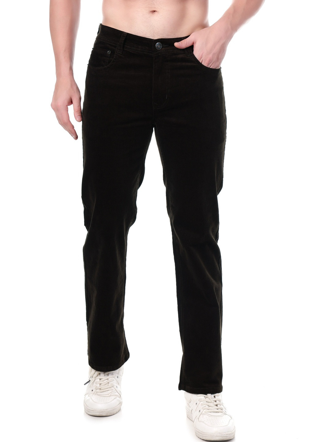 FLAKED Men Smart Straight Fit Mid-Rise Bleached Stretchable Jeans