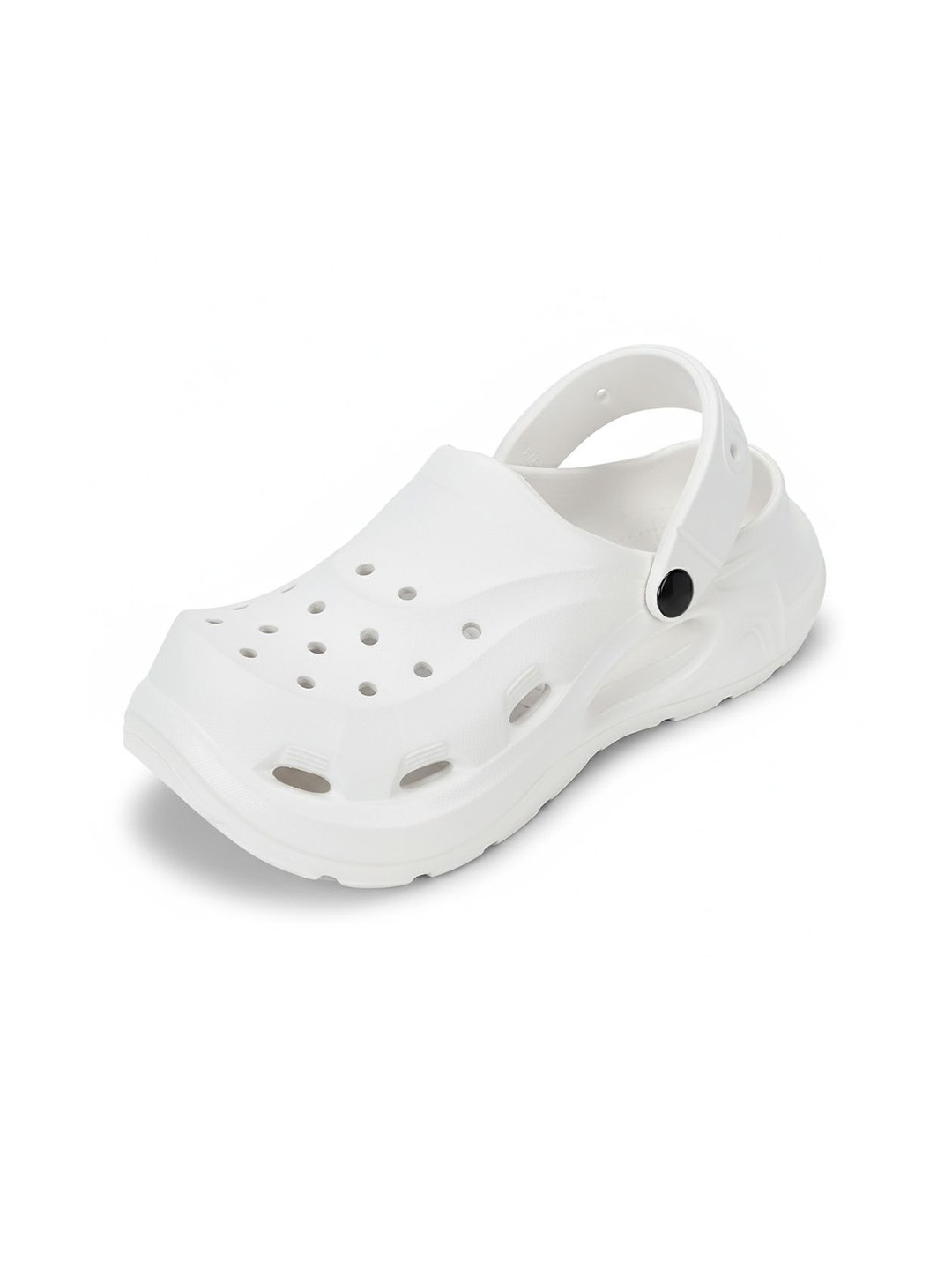 ORTHO JOY Women White Rubber Clogs