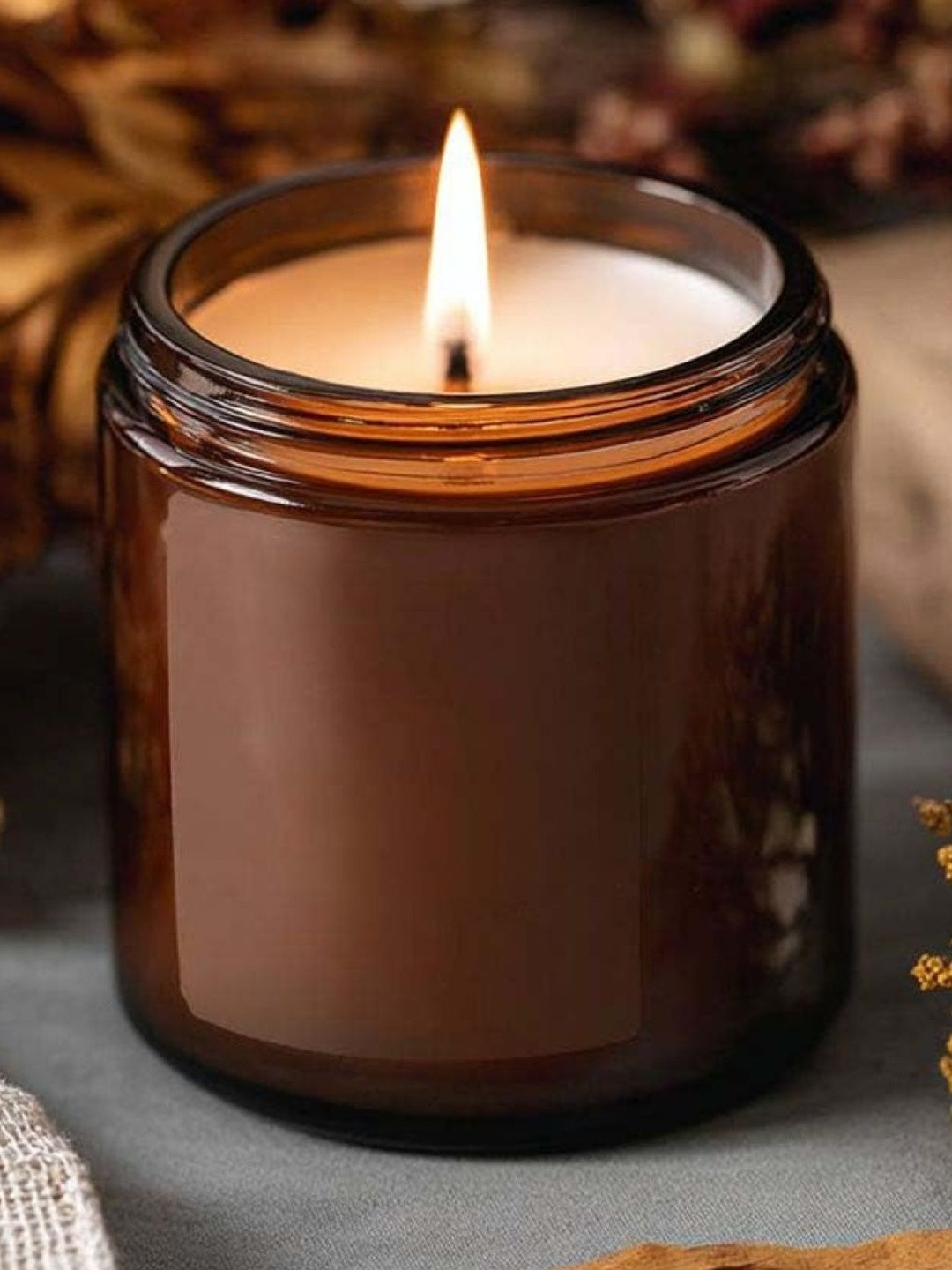 Garden Deco Premium Scented Candle in Elegant Glass Jar