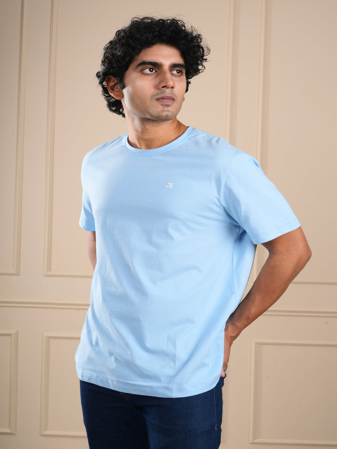 ROAR FOR GOOD Men organic- ss-25 Solid Regular Fit Cotton Casual T-shirt