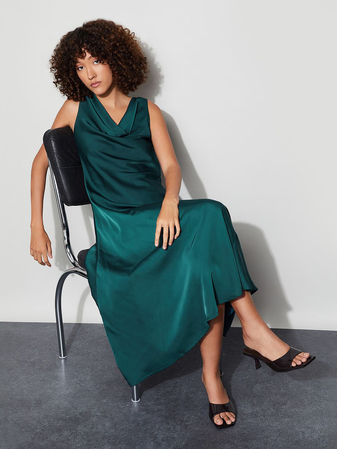 CODE by Lifestyle Cowl Neck Midi Dress