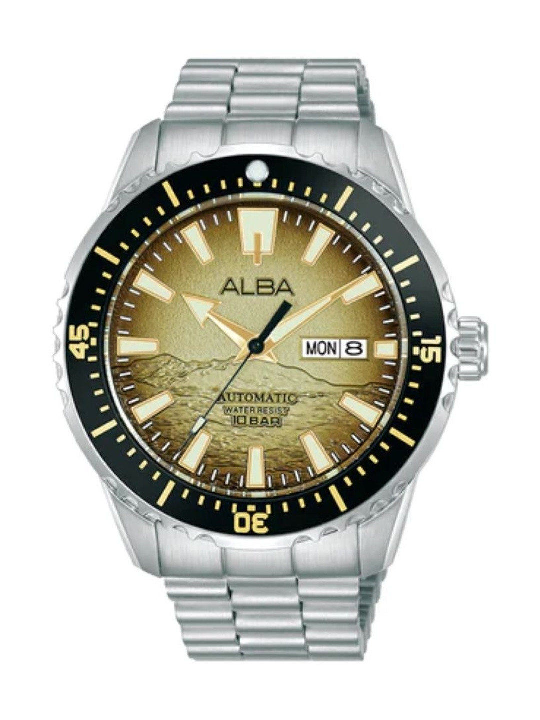 Alba Men Dial & Stainless Steel Straps Analogue Automatic Motion Powered Watch AL4733X1