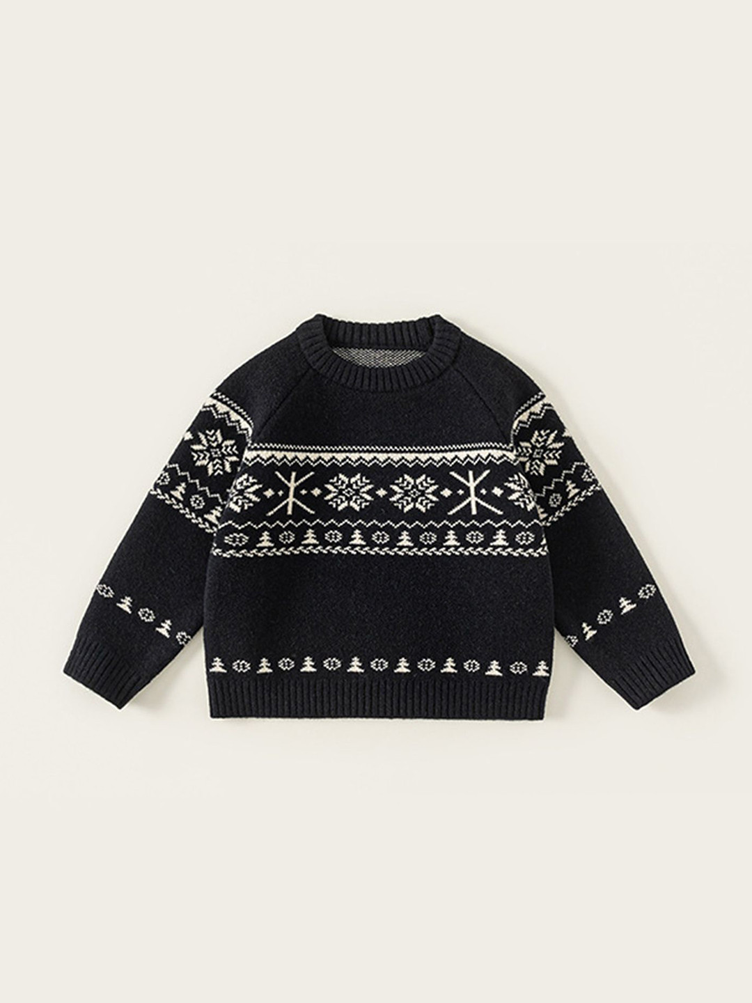 LULU & SKY Boys Fair Isle Printed Pullover