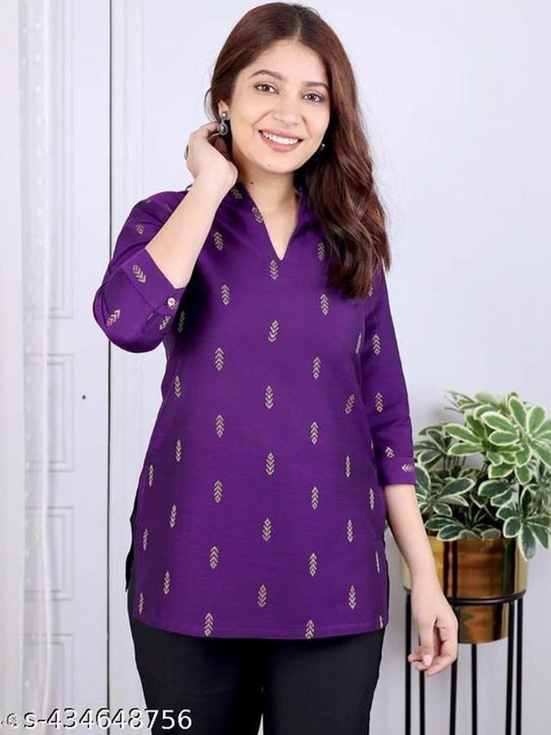 KIRNYA Print Ethnic Top