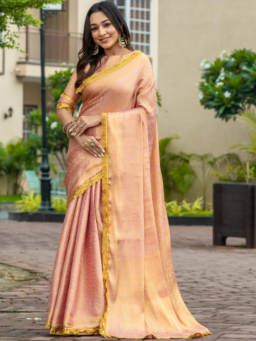 Smart Stree Woven Design Silk Blend Saree