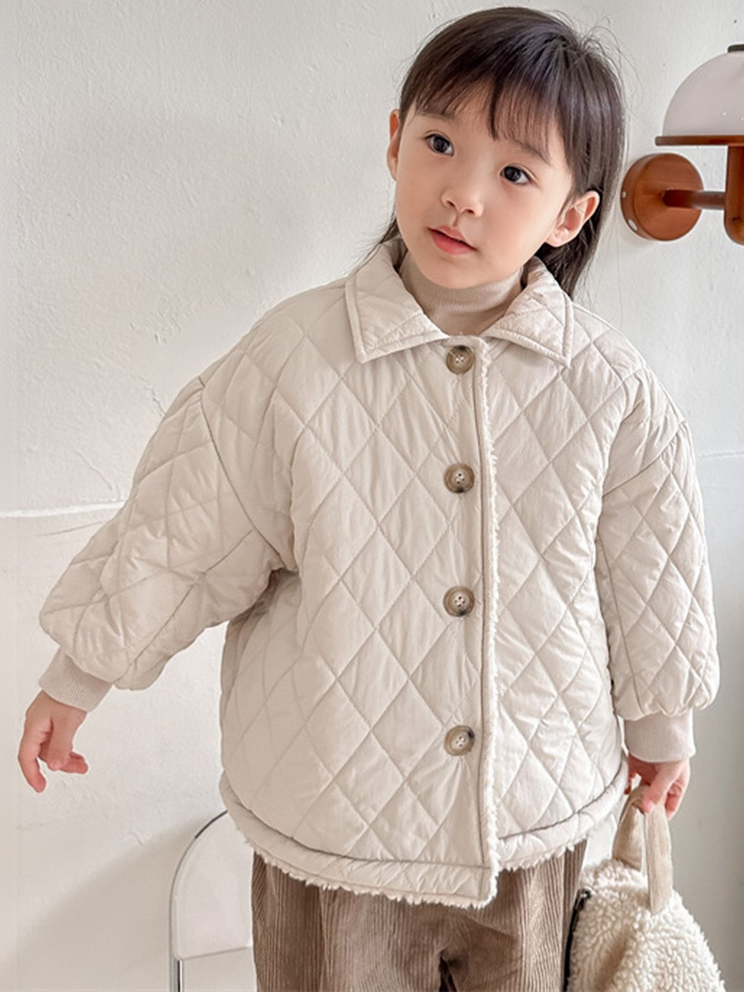 LULU & SKY Girls Quilted Jacket
