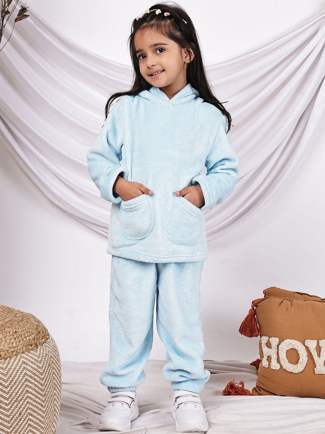 YK Girls Fleece Co-ord Hoodie & Trouser Set