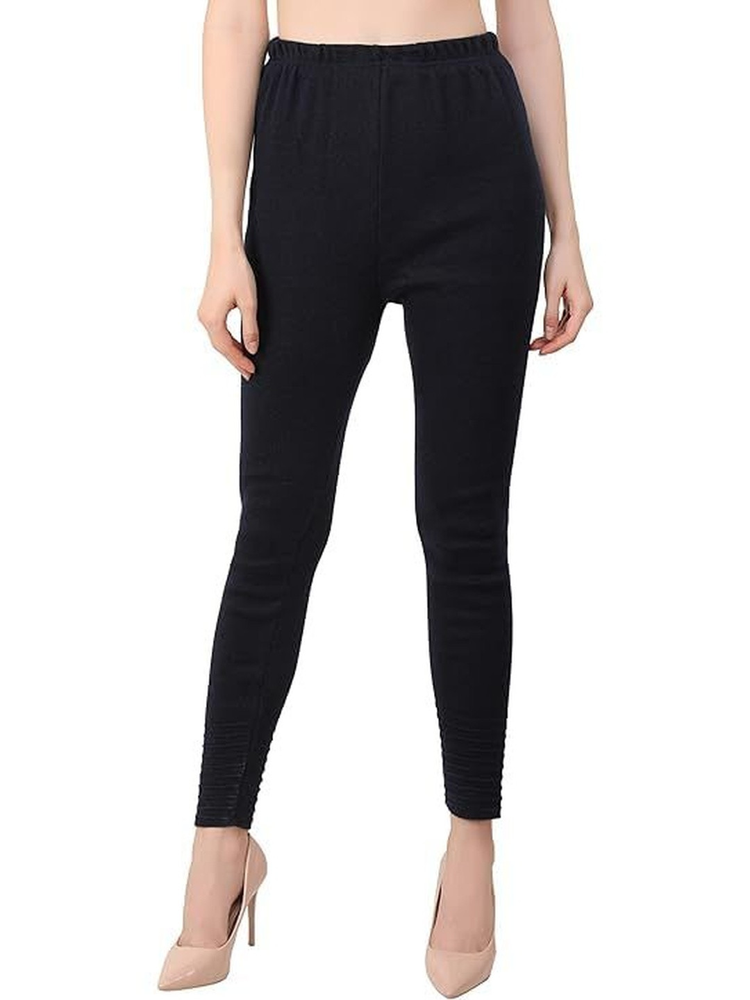 Thrifty Thread Women Woollen Mid-Rise Ankle-Length Leggings
