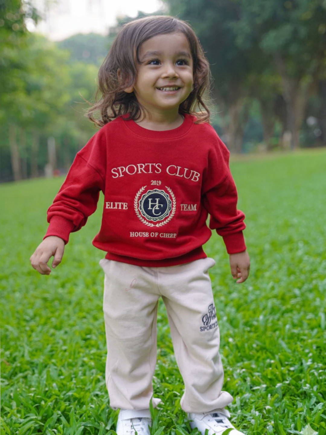 Nap Chief Infants Sports Club Printed Cotton Embroidered Sweatshirt With Joggers