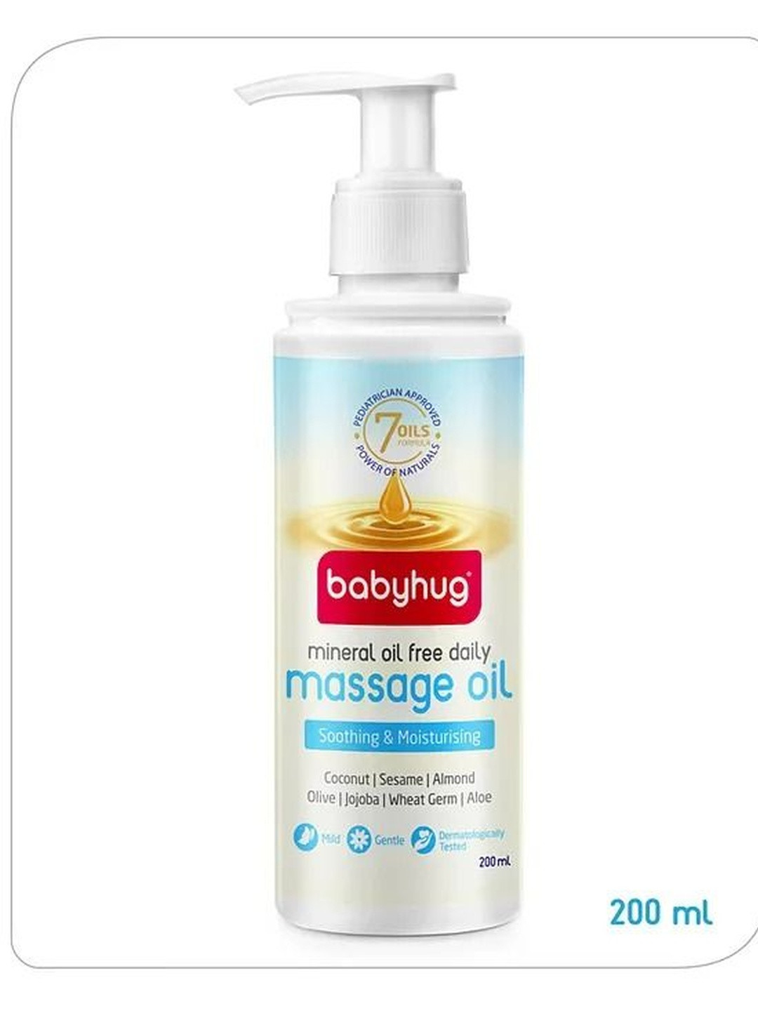 Babyhug Mineral Oil Free Daily Massage Oil - 200 ml
