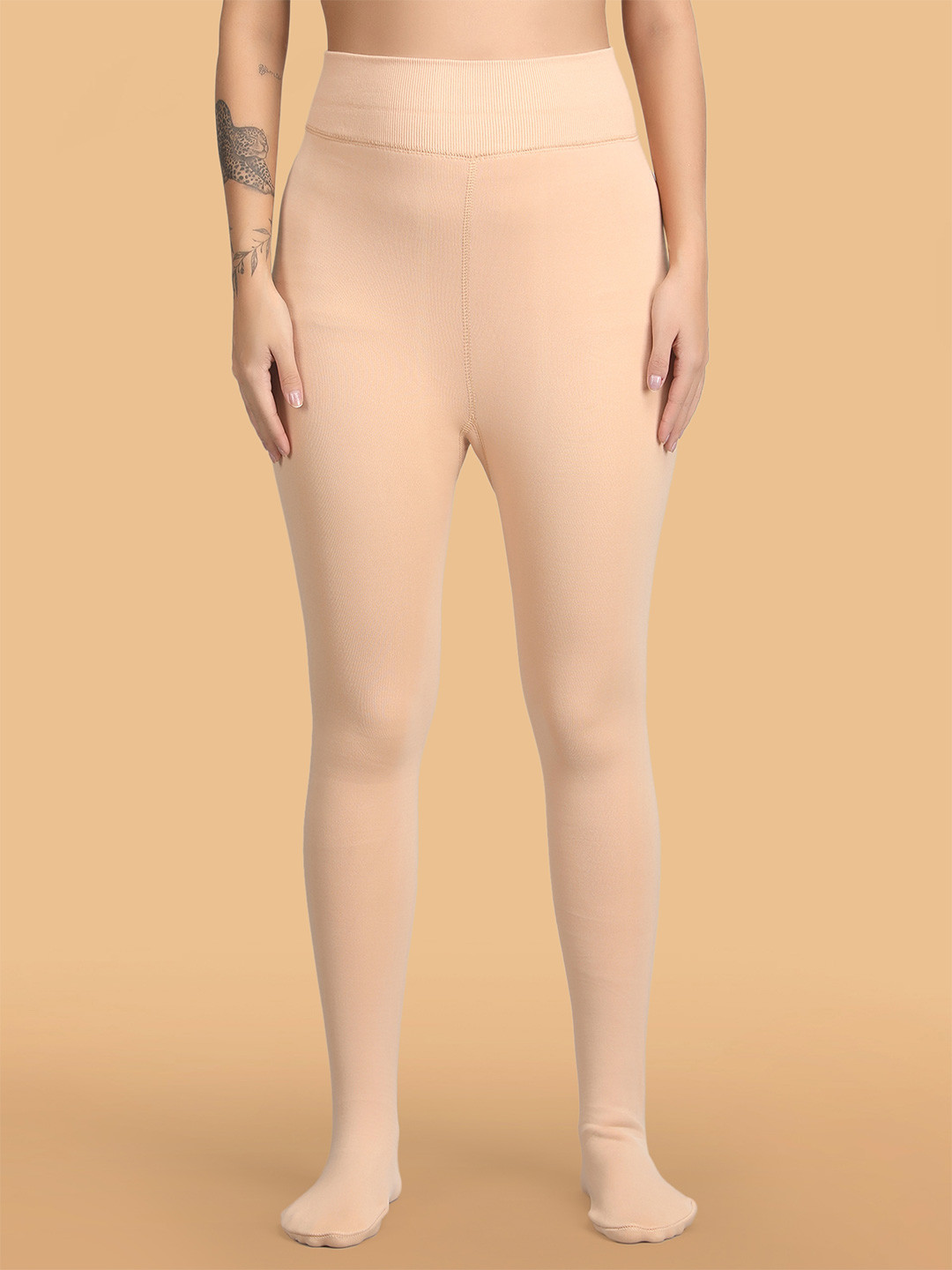 INNER ENRICH Women High Waist Stockings With Socks