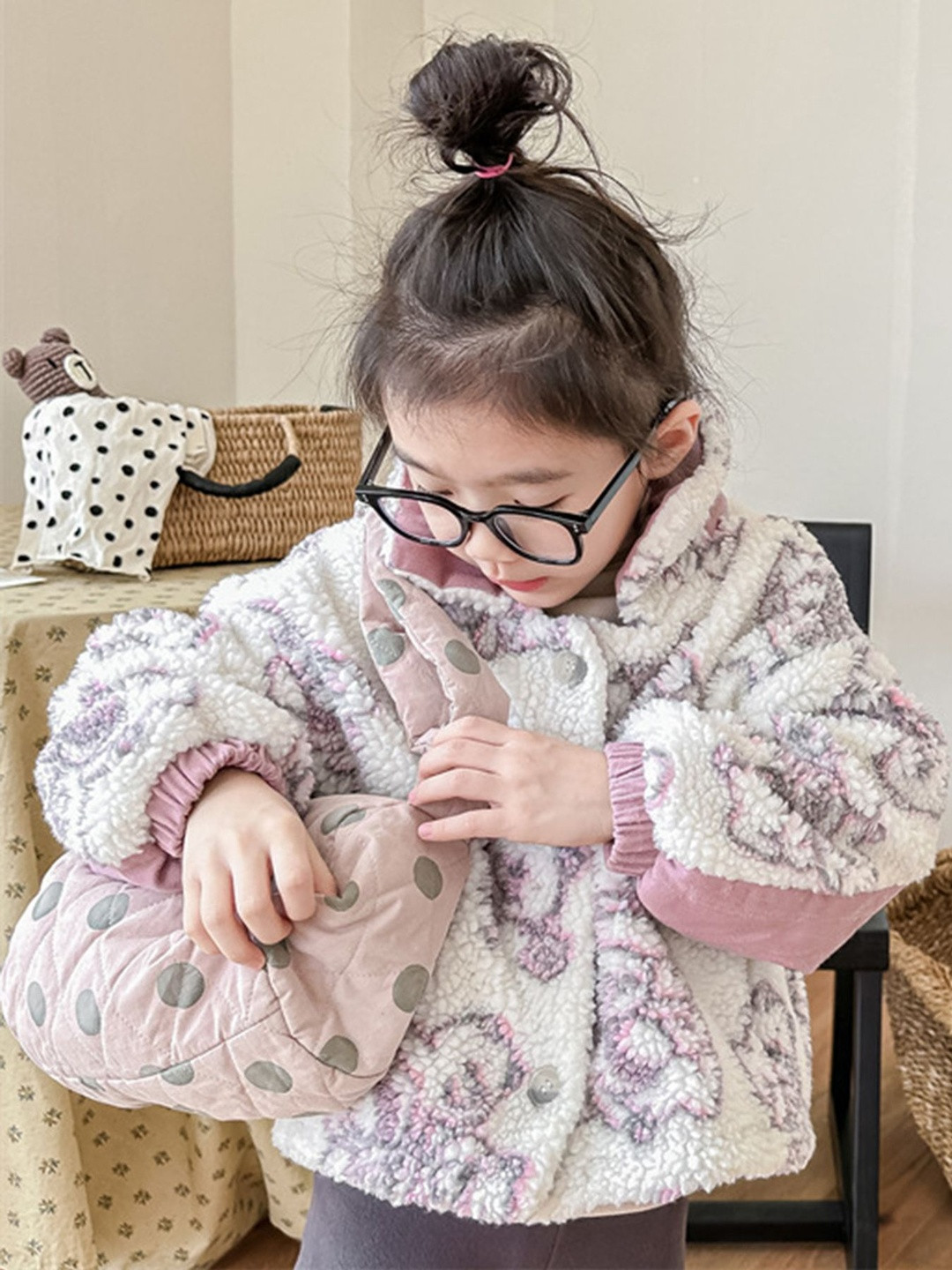 LULU & SKY Girls Floral Lightweight Jacket