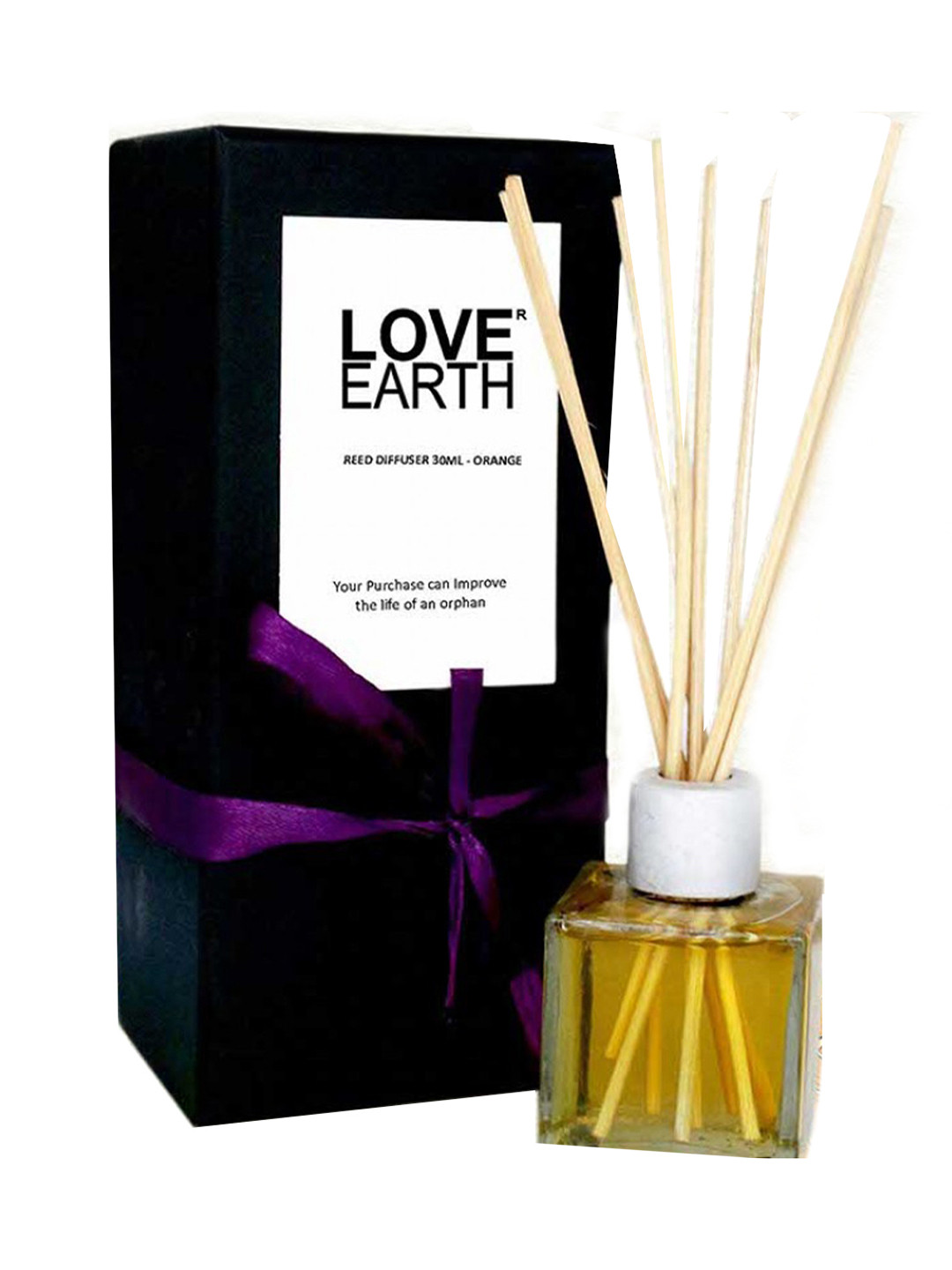 LOVE EARTH Orange Essential Oil Reed Aroma Oil Diffuser