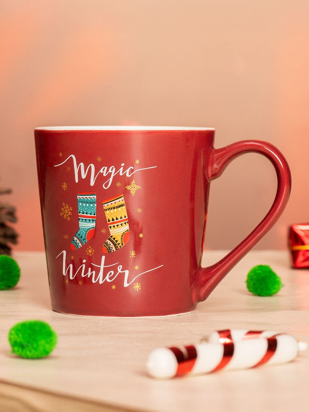 The Zappy Box Unisex Printed Ceramic Glossy Core Set of Cups and Mugs