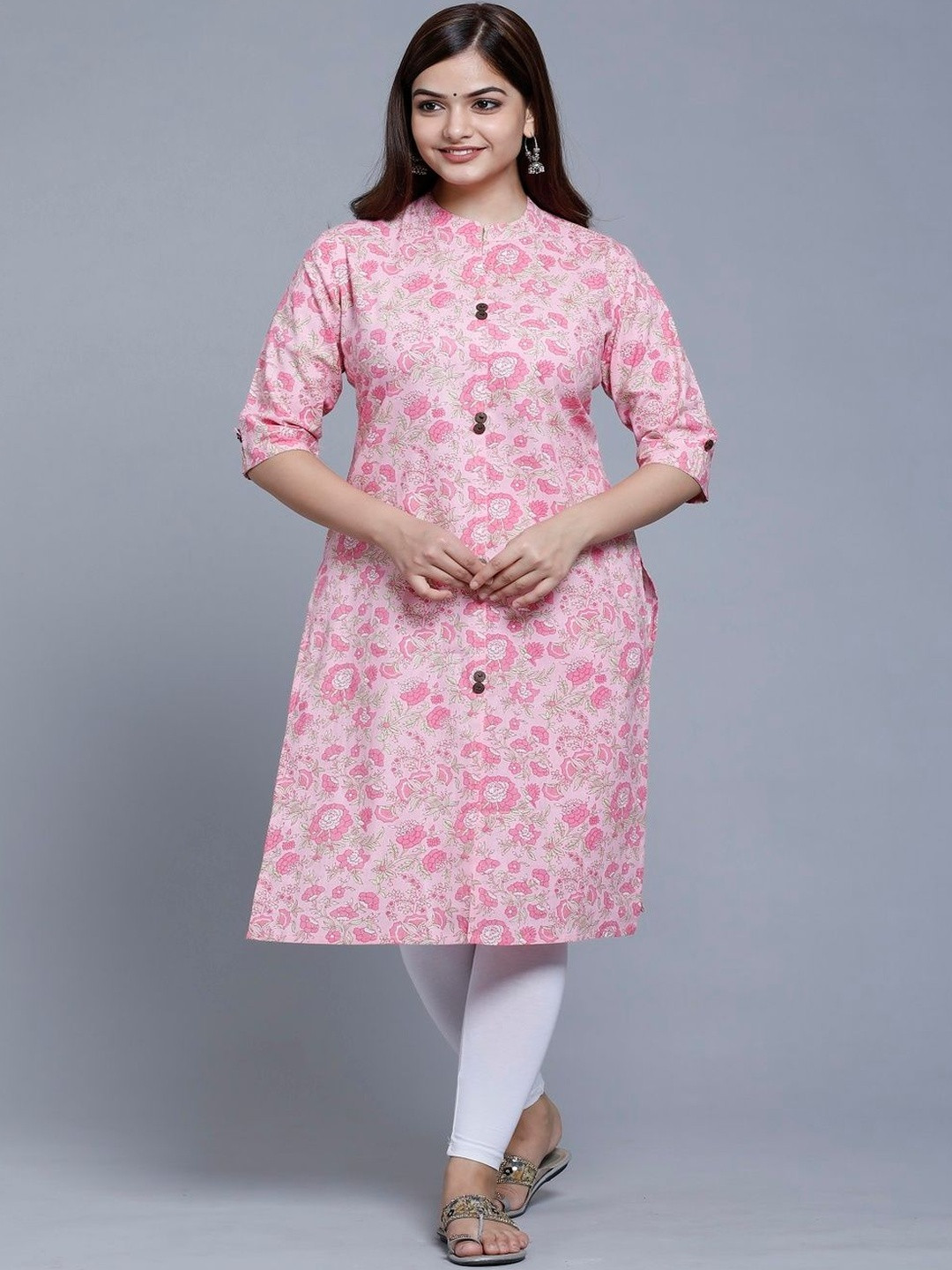 Mahruchi Textile Floral Printed Pure Cotton Kurti