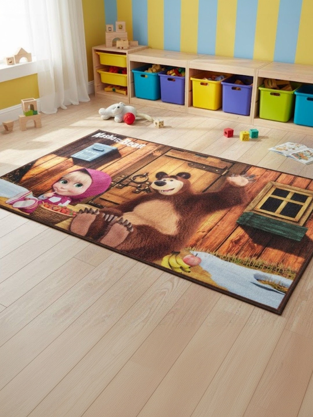 Athom Living Cartoon Characters Printed Anti-Skid Nylon Carpet
