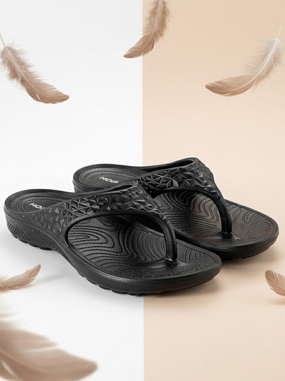 Hoppa Marry 2.0 Black Womens Flipflop