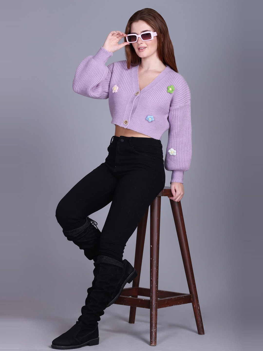 The Roadster Lifestyle Co Trendy Womens Knitted V-Neck Cardigan