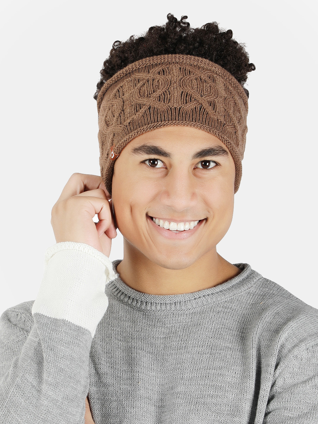 Bharatasya Cable Knit Woollen Headband Earwarmer