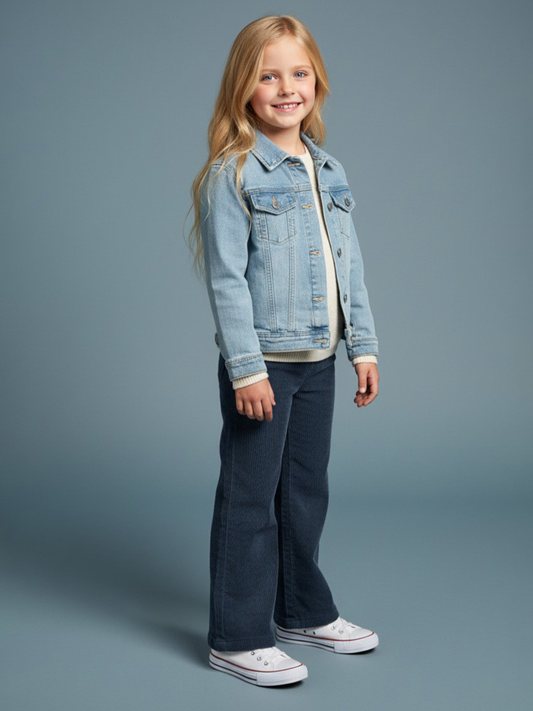 Cherry Crumble Girls Self Design Pure Cotton Trousers