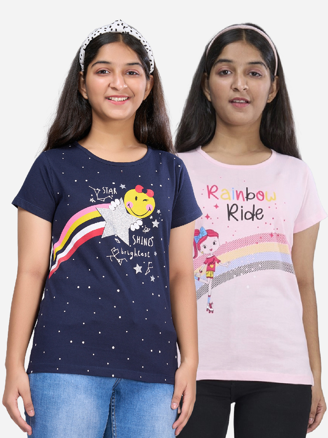 ZUNIORS SSC Kids-Unisex Navy Blue Cotton Printed Tshirts
