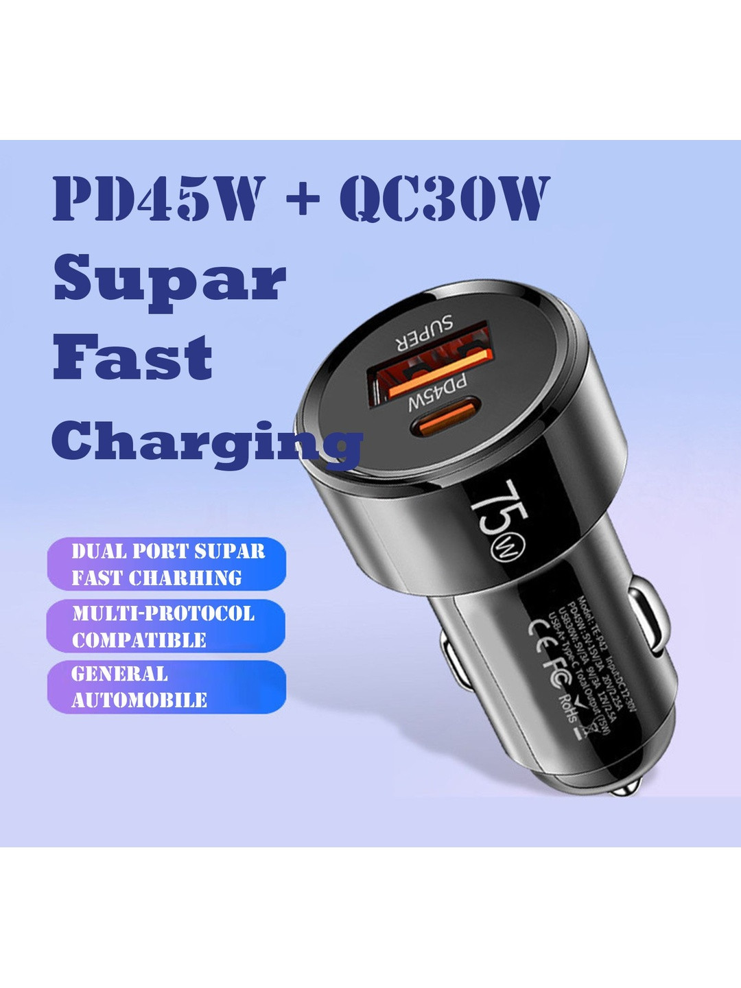 DEALSEVEN FASHION Dual Port Car Mobile Super fast Charger