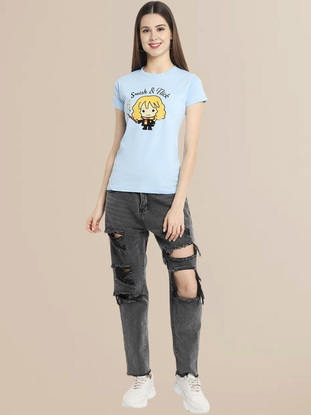 Moda Rapido Cotton Harry Potter Printed Short Sleeves T-shirt